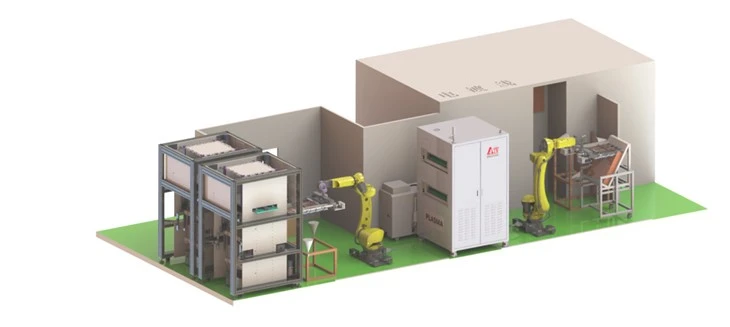 Vacuum Inline RF Plasma machine